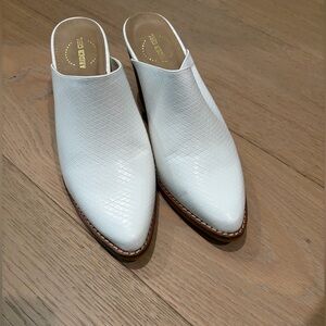 Alden Textured White Mules for Women